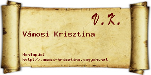 Vámosi Krisztina névjegykártya